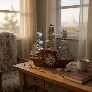 Vintage 50’s Yankee Clipper 3 Masted Electric Clock